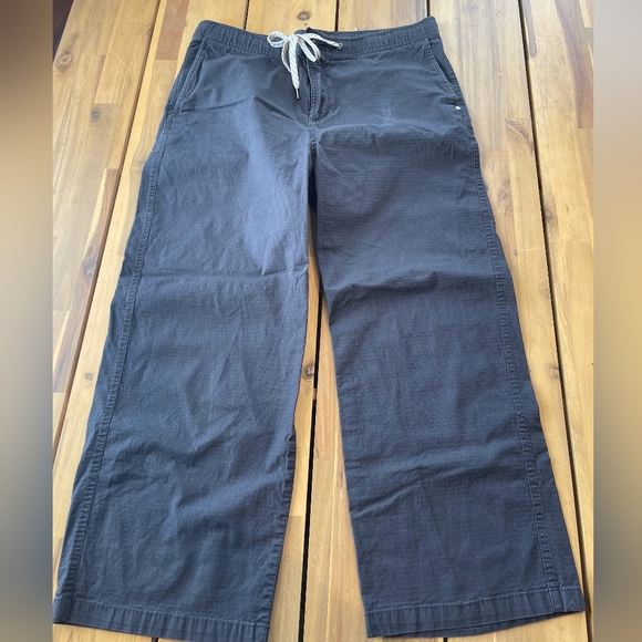 Vuori Pants - Vuori Womens Charcoal Grey Pull On Wide Leg Pants With Pockets Size XL